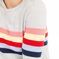 Charter Club Women's Shoulder Button Striped Sweater Gray Size Small