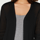 Charter Club Women's Vertical Stitch Completer Sweater Black Size X-Small