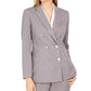 Calvin Klein Women's Textured Double-Breasted Blazer Gray Size 4