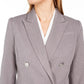 Calvin Klein Women's Textured Double-Breasted Blazer Gray Size 4