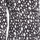 St. John Women's Collection Nuda Snow Leopard Print Jersey Turtleneck Black Size Petite