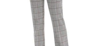 Charter Club Women's Plaid Straight-Leg Pants Gray Size 16 Petite
