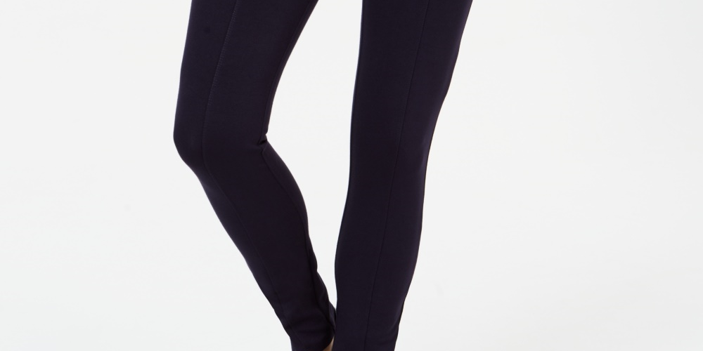 Style & Co Women's Curvy SeaPonte Knit Leggings Blue Size X-Small