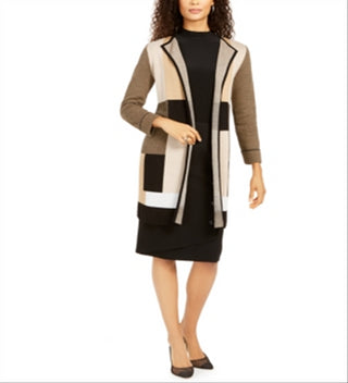 Kasper Women's Colorblocked Open Front Cardigan Size Medium