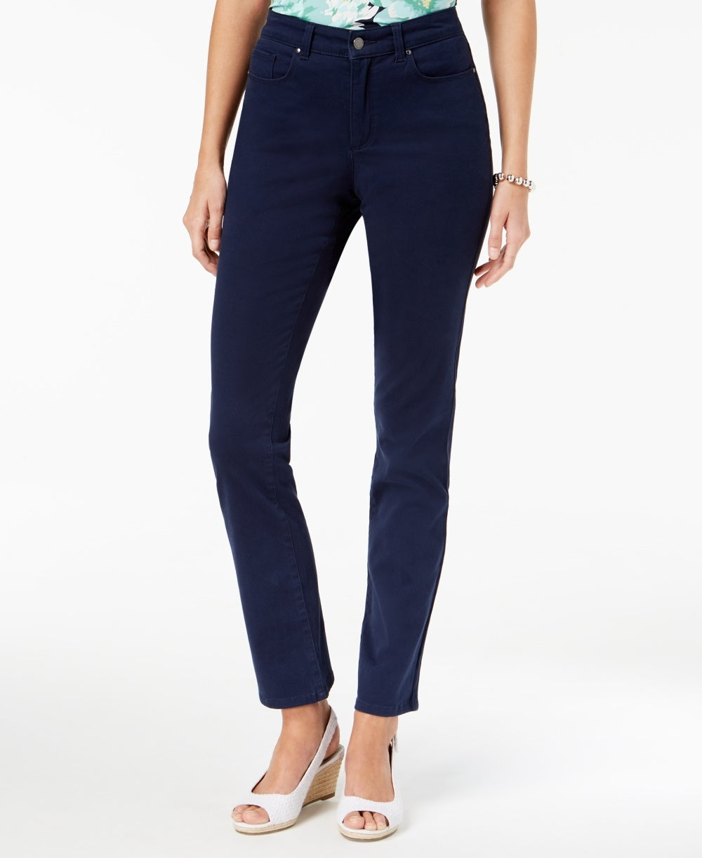 Charter Club Women's Lexington Straight-Leg Jeans Blue Size 4