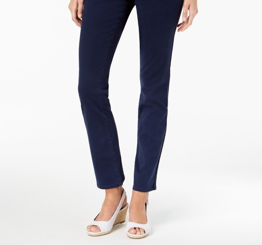 Charter Club Women's Lexington Straight-Leg Jeans Blue Size 4
