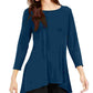 Alfani Women's Solid Swing Top Blue Size Petite Small
