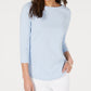 Charter Club Women's Boat-Neck Button-Shoulder Top Purple Size X-Small