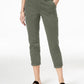 Maison Jules Women's Slim Ankle Pants Green Size 16