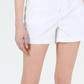 Maison Jules Women's Flat-Front Chino Shorts White Size 16