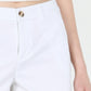 Maison Jules Women's Flat-Front Chino Shorts White Size 16