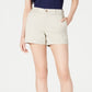 Maison Jules Women's Flat-Front Chino Shorts Beige Size 12