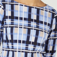 Charter Club Women's Cotton Plaid Boat Neck Top Blue Size Petite Small