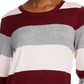 Maison Jules Women's Color Block Long Sleeve Jewel Neck Sweater Wine Size XX-Large