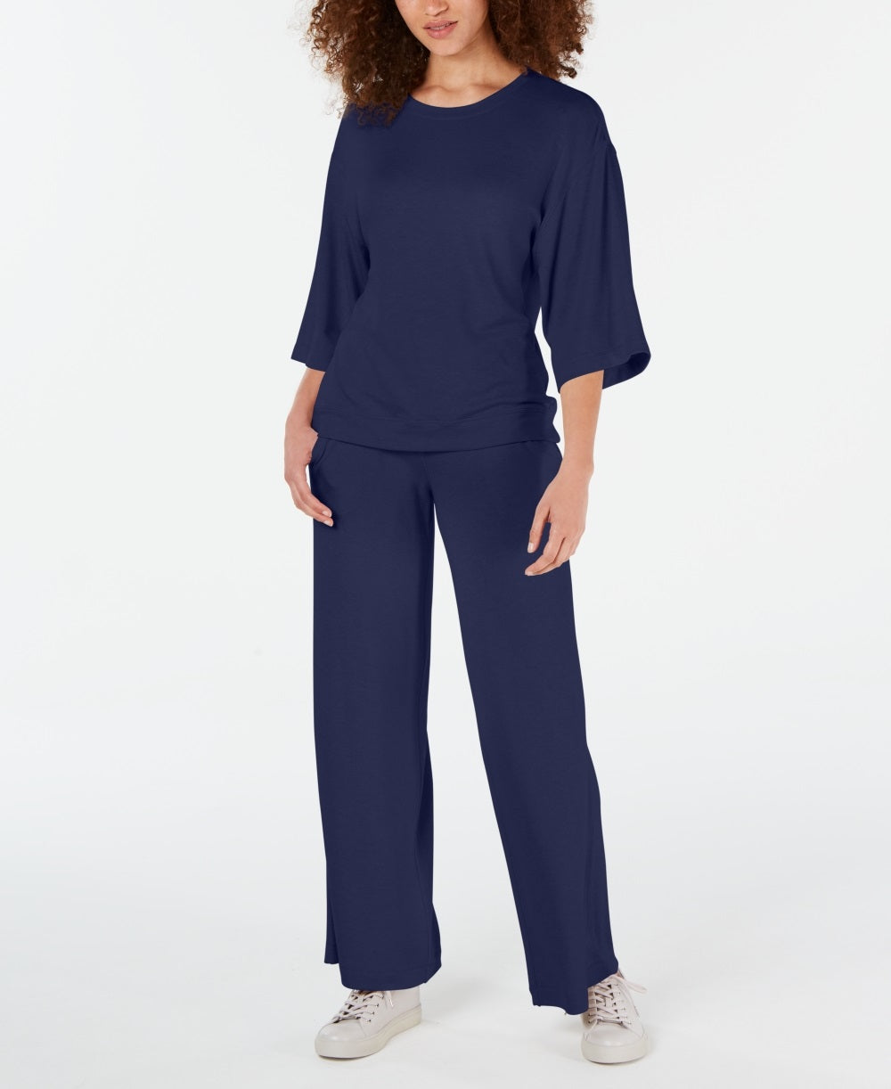 Ideology Women's Tie Back Top Blue Size X-Large