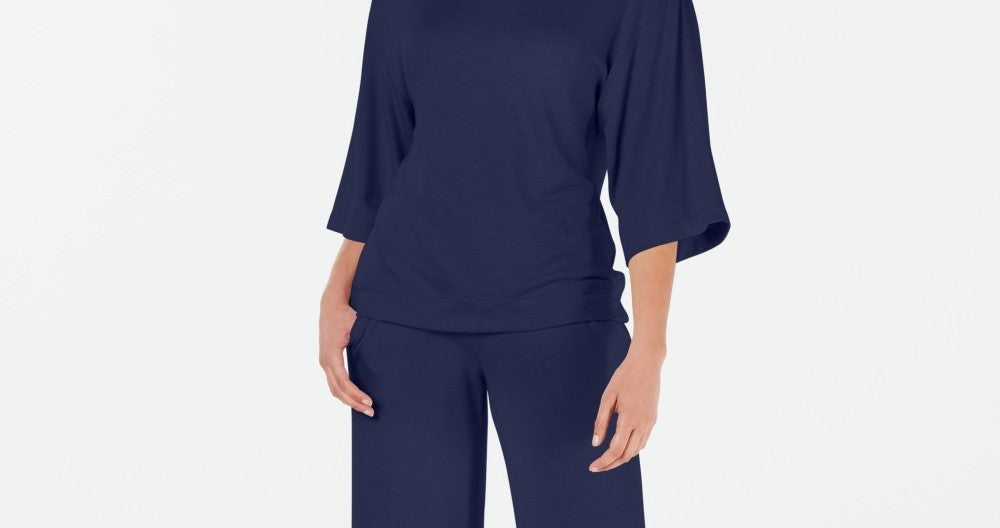 Ideology Women's Tie Back Top Blue Size X-Large