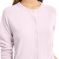 Karen Scott Women's Bead Button Cardigan Pink Size Small