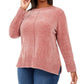 Style & Co Women's Plus Size Chenille Sweater Purple Size 3X