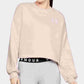 Under Armour Women's Rival Fleece Cropped Sweatshirt Pink Size Medium