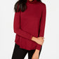 JM Collection Women's Turtleneck Top Red Size PL