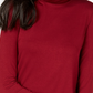 JM Collection Women's Turtleneck Top Red Size PL
