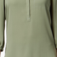 JM Collection Women's Pleated Back Blouse Red Size PL