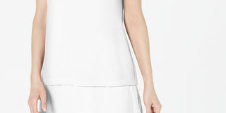 Alfani Women's Petite Layered-Look Tunic White Size PL