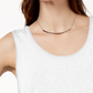 JM Collection Women's Petite Scoop-Neck Tank Top White Size Medium