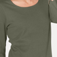 Karen Scott Women's Cotton Scoop Neck Top Green Size PS