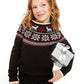 Charter Club Women's Little Girls Fair Isle Family Sweater Black Size 6