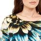 Alfani Women's Bold Floral Blouse Black Size PL