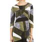 Alfani Women's Printed Swing Top Green Size PXL