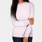 Karen Scott Women's Cable Knit Crewneck Sweater Pink Size Petite Medium