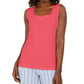Karen Scott Women's Studded Sweetheart Tank  Orange Size Medium