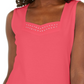 Karen Scott Women's Studded Sweetheart Tank  Orange Size Medium