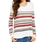 Style & Co Women's Striped Studded Sweater Beige Size X-Small