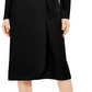 Alfani Women's Petite Hardware Faux-Wrap Dress Black Size 10 Petite