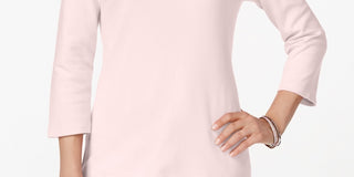 Karen Scott Women's Scoop-Neck Top Pink Size Small
