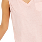 Style & Co Women's Chest-Pocket Burnout Top Pink Size X-Large