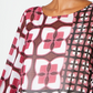 Alfani Women's Patterned 3/4 Sleeve Jewel Neck Top Pink Size Petite X-Large