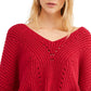 Free People Women's All Day Long Sweater Red Size M
