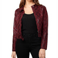 Sanctuary Women's Kori Faux Leather Snake Print Motorcycle Jacket Red Size S