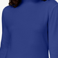 Karen Scott Women's Cotton Mock-Neck Top Blue Size XX-Large