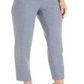 Anne Klein Women's Crop Heather Twill Pants Blue Size 14