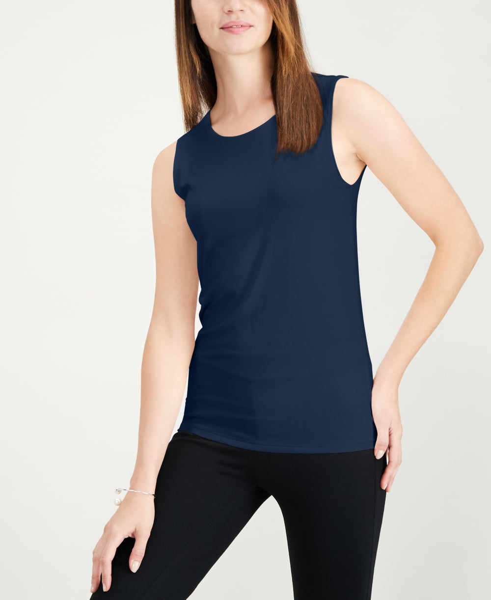 Alfani Women's High Neck Tank Top Navy Size Petite S