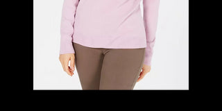 Alfani Women's Women's Ribbed Knit Open Front Cardigan Sweater Pink Size Large