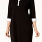 Karen Scott Women's Cotton Collared Shirtdress Black Size Petite M