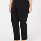Michael Kors Women's Flat Front Slim Fit Trousers Size  Black Size 3X