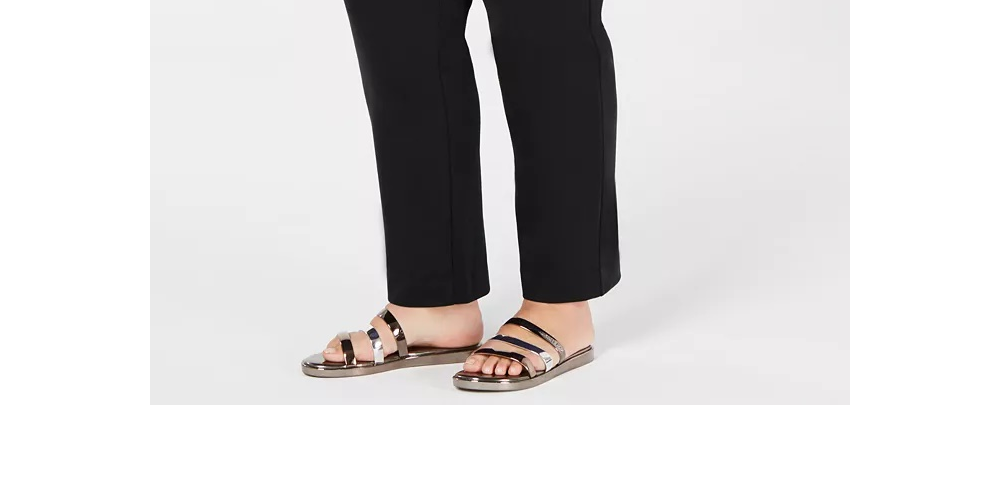 Michael Kors Women's Flat Front Slim Fit Trousers Size  Black Size 3X