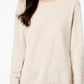 Maison Jules Women's Long Sleeve Jewel Neck Sweater Beige Size Large